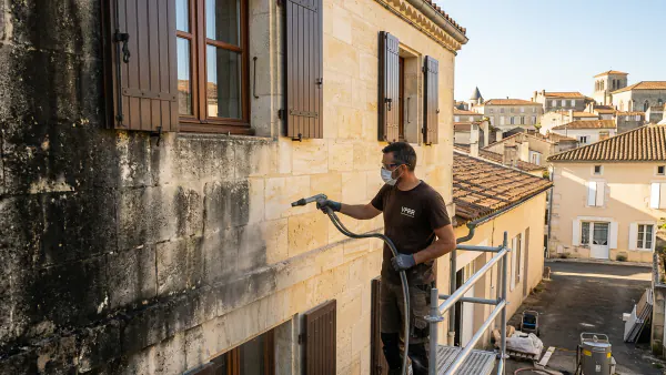 Nettoyage de façade en pierre : comment l'hydrogommage a sauvé cette maison à Angoulême (Charente) en 2026