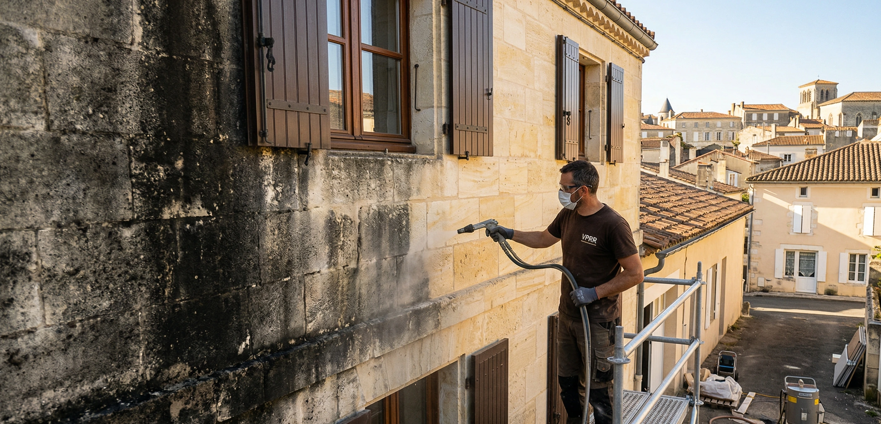 Nettoyage de façade en pierre : comment l'hydrogommage a sauvé cette maison à Angoulême (Charente) en 2026